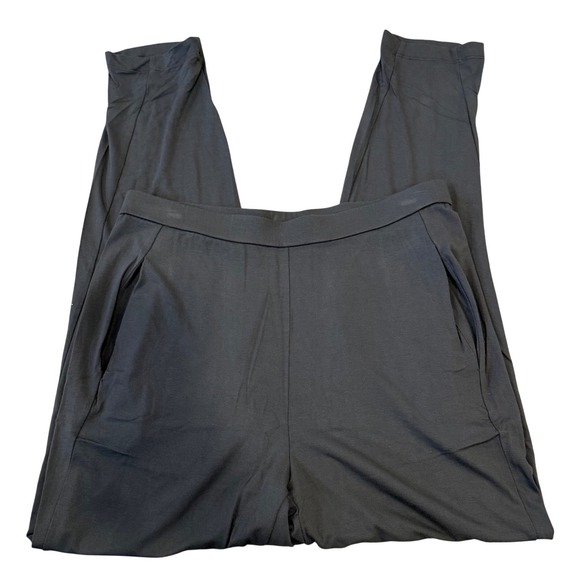 Eileen Fisher Pants - Eileen Fisher Womens Charcoal Grey Viscose Jersey Tapered Pants S21 Small‎